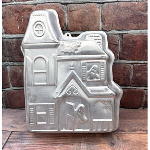 Vintage 1983 Wilton Cake Pan Mold Halloween Haunted House 502-2464 Aluminum
